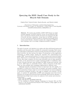 Querying the RDF: Small Case Study in the Bicycle Sale Domain