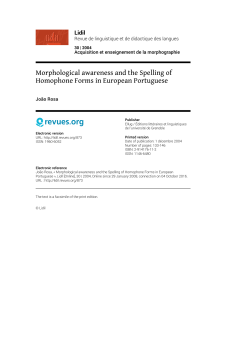 Spelling of Homophone Forms in - Lidil
