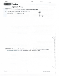 Practice Algebraic Proof