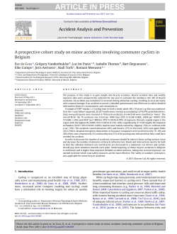 A prospective cohort study on minor accidents involving