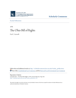 The Ohio Bill of Rights - Case Western Reserve University School of