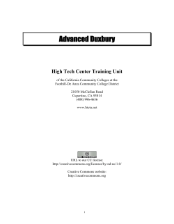 Advanced Duxbury Manual - High Tech Center Training Unit