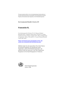 Fumonisin B1 - World Health Organization