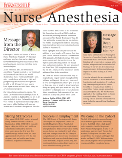 Nurse Anesthesia Newsletter.