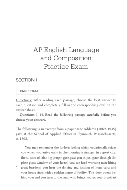 A P L A N G P R A C T I C E T E S Tadams AP LANG PRACTICE