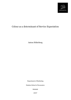 Colour as a determinant of Service Expectation