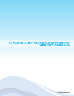 GLOBAL WATER AWAREnESS