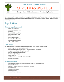 a list of items best suited for our community members.