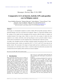 Comparative LCA of electric, hybrid, LPG and gasoline cars