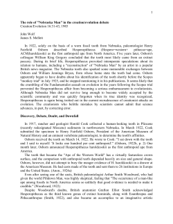 The role of "Nebraska Man" in the creation/evolution debate