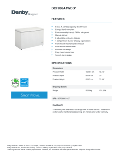 DCF096A1WDD1 | Danby Designer 9.6 cu. ft. Freezer | EN-US