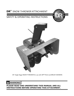 DR SNOW THROWER ATTACHMENT