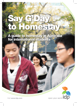 Say G`Day to Homestay