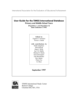 User Guide for the TIMSS International Database