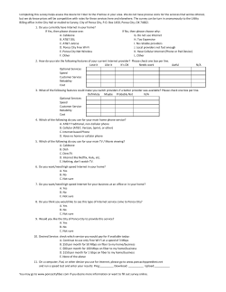 1. Do you currently have Internet in your home? If Yes, then please