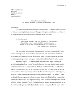 Le Corbusier on Gothic Architecture and Regulating