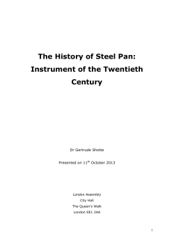 The History of Steel Pan - British Caribbean Association