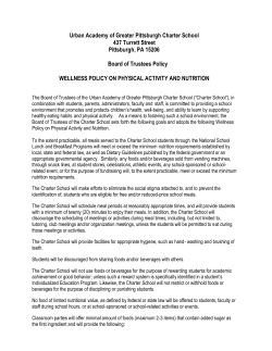Student Wellness Policy - Urban Academy of Greater Pittsburgh