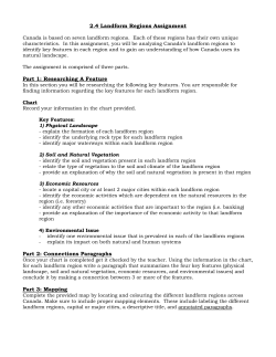 2.4 Landform Regions Group Assignment