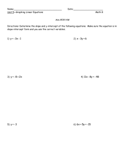 1) y = -3x - 1 2) x - 3y = 6 3) y = -8 + 2x 4) 11x - 8y = - 48 5) y =