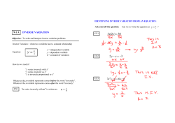 91 a inverse variation - Kenston Local Schools