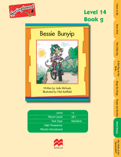Bessie Bunyip Teacher Notes