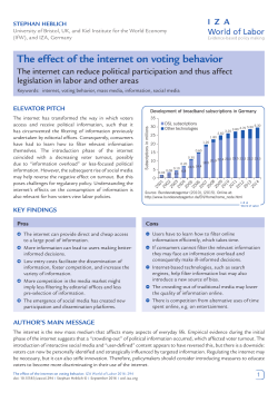 The effect of the internet on voting behavior