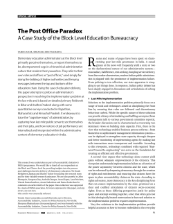 The Post Office Paradox: A Case Study of the Block Level Education