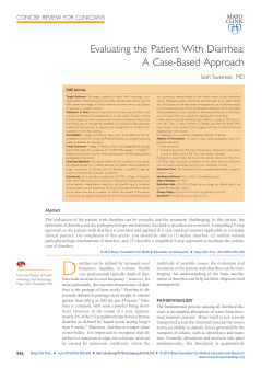 Evaluating the Patient With Diarrhea
