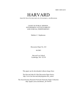COURT OF PUBLIC OPINION: GOVERNMENT ACCOUNTABILITY