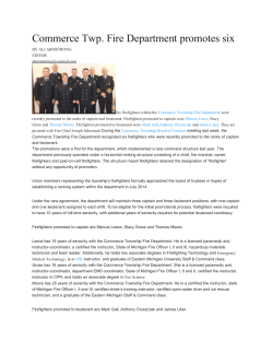 Commerce Twp. Fire Department promotes six