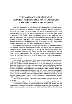 THE MARRIAGE-ARRANGEMENT BETWEEN CONSTANTINE XI1