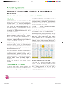 Biological UV-Protection by Stimulation of Natural Defense