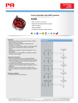 2-wire transmitter with HART protocol