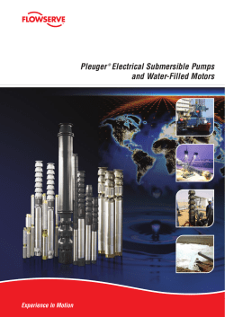 Pleuger&reg; Electrical Submersible Pumps and Water