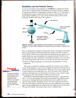 Distillation and the Particle Theory - RMS