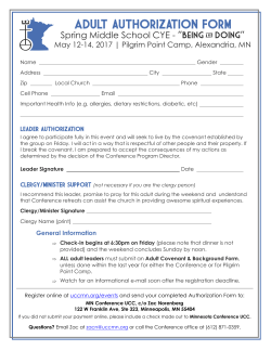 Adult Form - Minnesota Conference UCC
