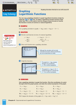 Graphing Logarithmic Functions