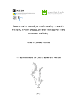 Invasive marine macroalgae &ndash; understanding community invasibility