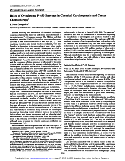 Roles of Cytochrome P-450 Enzymes in