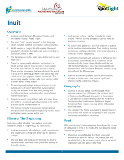 Inuit Backgrounder