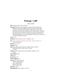 Package `vcfR`