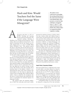 Huck and Kim: Would Teachers Feel the Same if the Language