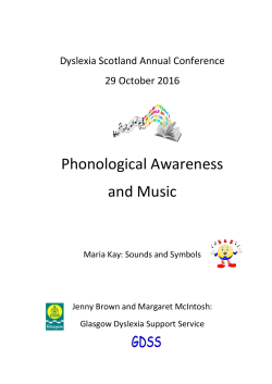 Phonological Awareness and Music