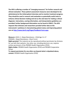 LEVEL 2, Sleep Disturbance, Child Age 11 to 17