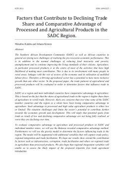 Factors that Contribute to Declining Trade Share and Comparative