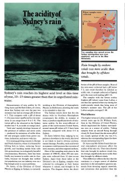 Sydney`s rain reaches its highest acid level at this time of year