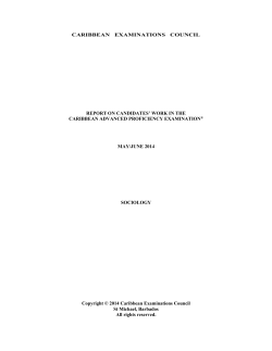 caribbean examinations council report on candidates` work in