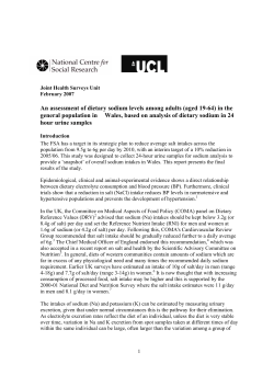 An assessment of dietary sodium levels among adults (aged 19