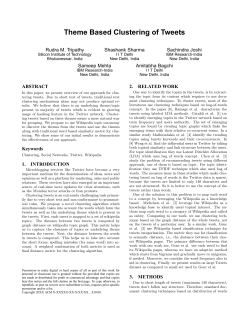 Theme Based Clustering of Tweets